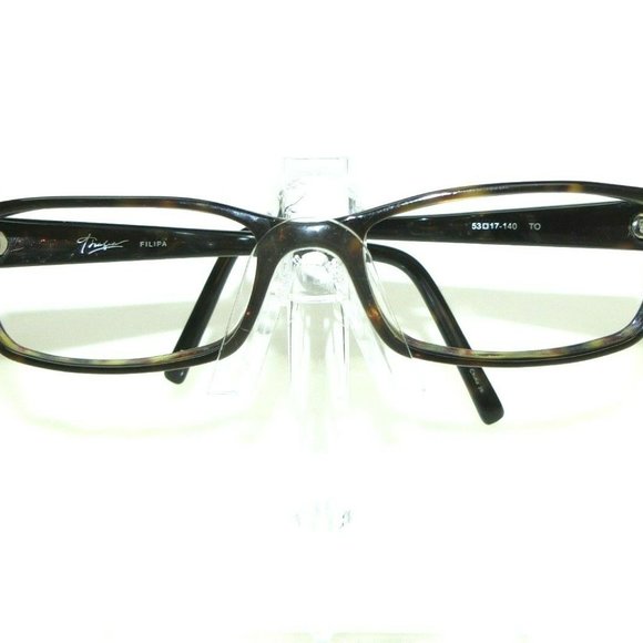 Thalia Eyeglass Frames 53-17-140 Filipa Tortoise Shell Neon Green Glitter Tiger - Picture 3 of 12